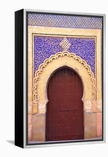 Gate to Royal Palace, Meknes, Morocco, North Africa, Africa-Neil Farrin-Framed Premier Image Canvas