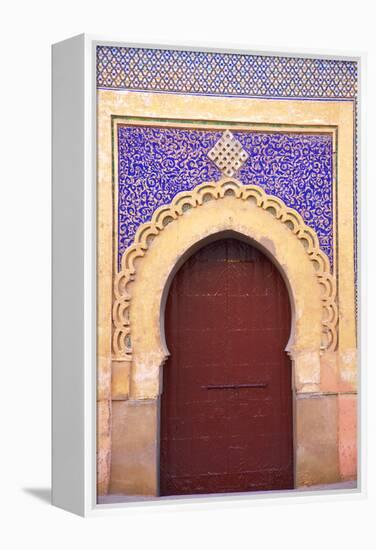 Gate to Royal Palace, Meknes, Morocco, North Africa, Africa-Neil Farrin-Framed Premier Image Canvas