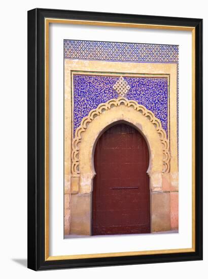 Gate to Royal Palace, Meknes, Morocco, North Africa, Africa-Neil Farrin-Framed Photographic Print