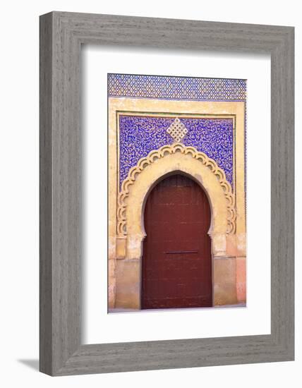 Gate to Royal Palace, Meknes, Morocco, North Africa, Africa-Neil Farrin-Framed Photographic Print