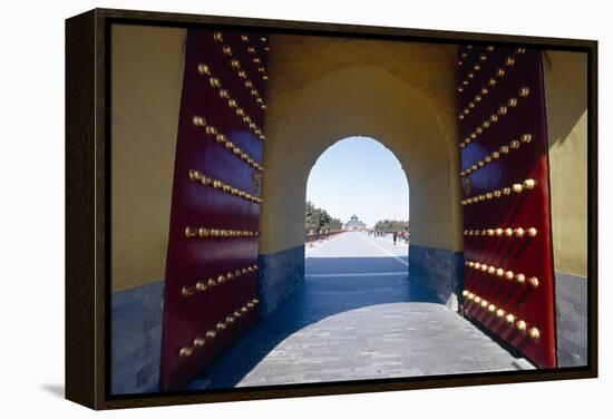 Gate to the Temple of Heaven, Beijing, China-George Oze-Framed Premier Image Canvas