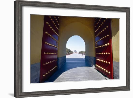 Gate to the Temple of Heaven, Beijing, China-George Oze-Framed Photographic Print