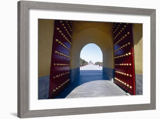 Gate to the Temple of Heaven, Beijing, China-George Oze-Framed Photographic Print