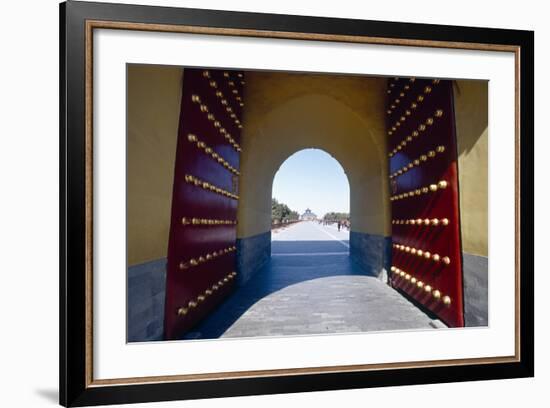 Gate to the Temple of Heaven, Beijing, China-George Oze-Framed Photographic Print