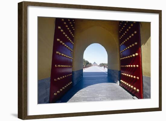 Gate to the Temple of Heaven, Beijing, China-George Oze-Framed Photographic Print