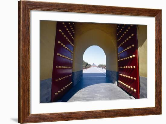 Gate to the Temple of Heaven, Beijing, China-George Oze-Framed Photographic Print