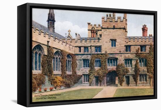 Gate Tower, First Court, Jesus Col, Oxford-Alfred Robert Quinton-Framed Premier Image Canvas