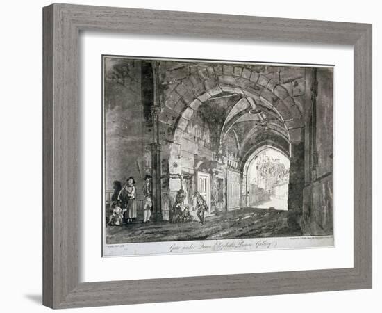 Gate under Queen Elizabeth's Picture Gallery, Windsor Castle, Berkshire, 1812-Paul Sandby-Framed Giclee Print