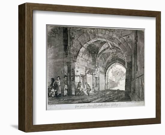 Gate under Queen Elizabeth's Picture Gallery, Windsor Castle, Berkshire, 1812-Paul Sandby-Framed Giclee Print