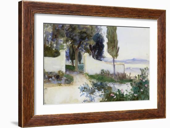 Gates of a Villa in Italy-John Singer Sargent-Framed Giclee Print