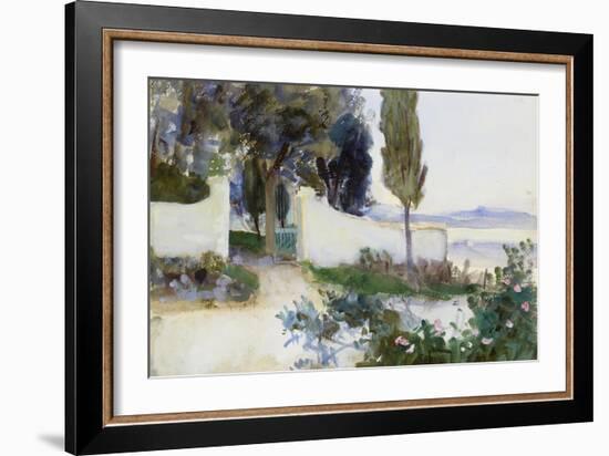 Gates of a Villa in Italy-John Singer Sargent-Framed Giclee Print