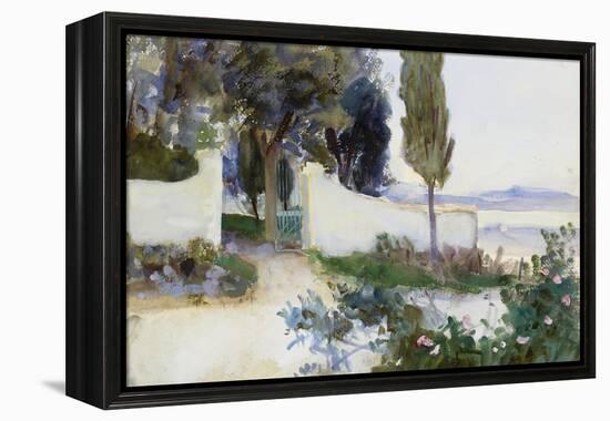 Gates of a Villa in Italy-John Singer Sargent-Framed Premier Image Canvas