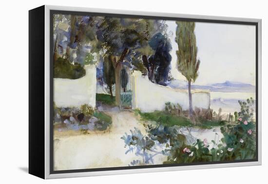 Gates of a Villa in Italy-John Singer Sargent-Framed Premier Image Canvas