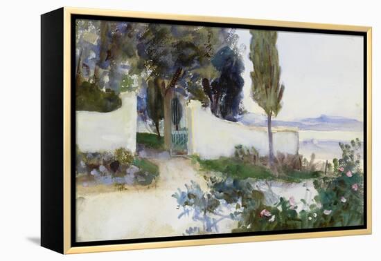 Gates of a Villa in Italy-John Singer Sargent-Framed Premier Image Canvas