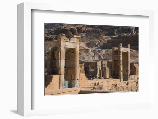 Gates of Palace of 100 Columns, Persepolis, UNESCO World Heritage Site, Iran, Middle East-James Strachan-Framed Photographic Print