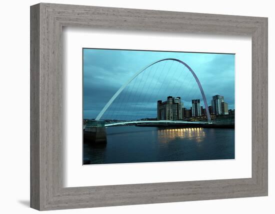 Gateshead Bridge over the River Tyne, Newcastle, Tyne and Wear, England, United Kingdom, Europe-David Lomax-Framed Photographic Print