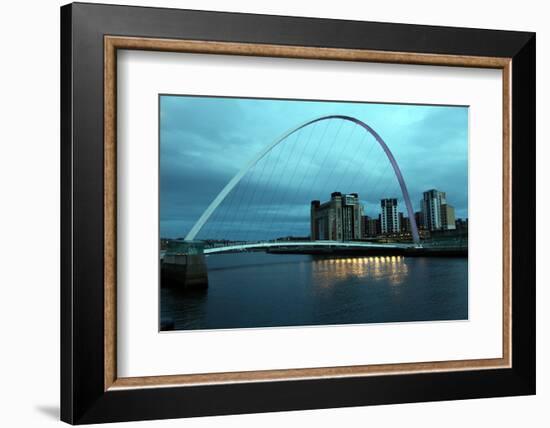 Gateshead Bridge over the River Tyne, Newcastle, Tyne and Wear, England, United Kingdom, Europe-David Lomax-Framed Photographic Print