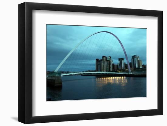 Gateshead Bridge over the River Tyne, Newcastle, Tyne and Wear, England, United Kingdom, Europe-David Lomax-Framed Photographic Print