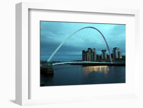 Gateshead Bridge over the River Tyne, Newcastle, Tyne and Wear, England, United Kingdom, Europe-David Lomax-Framed Photographic Print