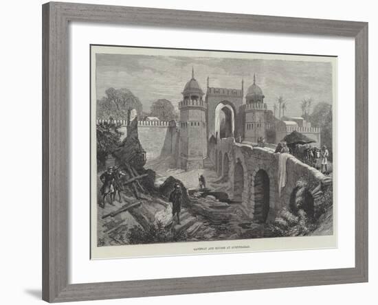 Gateway and Bridge at Aurungabad-null-Framed Giclee Print