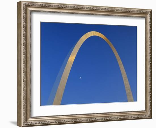 Gateway Arch at Dusk, Jefferson National Expansion Memorial, St. Louis, Missouri, USA-Scott T. Smith-Framed Photographic Print