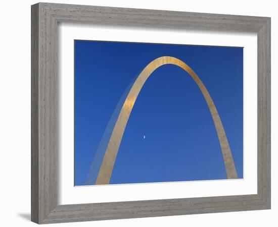 Gateway Arch at Dusk, Jefferson National Expansion Memorial, St. Louis, Missouri, USA-Scott T. Smith-Framed Photographic Print