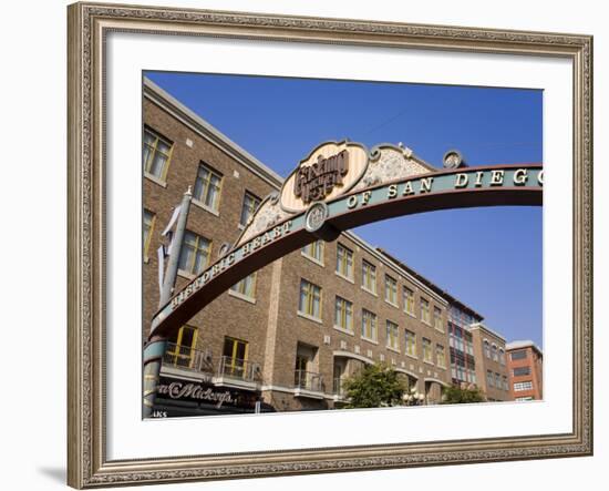 Gateway Arch in the Gaslamp Quarter, San Diego, California, United States of America, North America-Richard Cummins-Framed Photographic Print