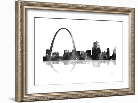 Gateway Arch St Louis Missouri Skyline BG 1-Marlene Watson-Framed Giclee Print