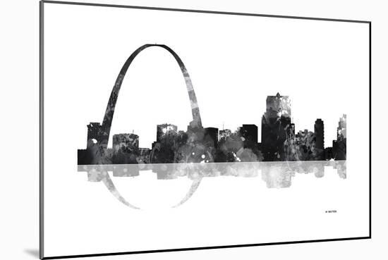Gateway Arch St Louis Missouri Skyline BG 1-Marlene Watson-Mounted Giclee Print