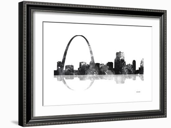 Gateway Arch St Louis Missouri Skyline BG 1-Marlene Watson-Framed Giclee Print