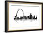 Gateway Arch St Louis Missouri Skyline BG 1-Marlene Watson-Framed Giclee Print