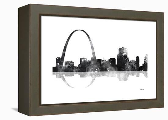 Gateway Arch St Louis Missouri Skyline BG 1-Marlene Watson-Framed Premier Image Canvas