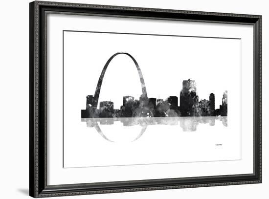 Gateway Arch St Louis Missouri Skyline BG 1-Marlene Watson-Framed Giclee Print