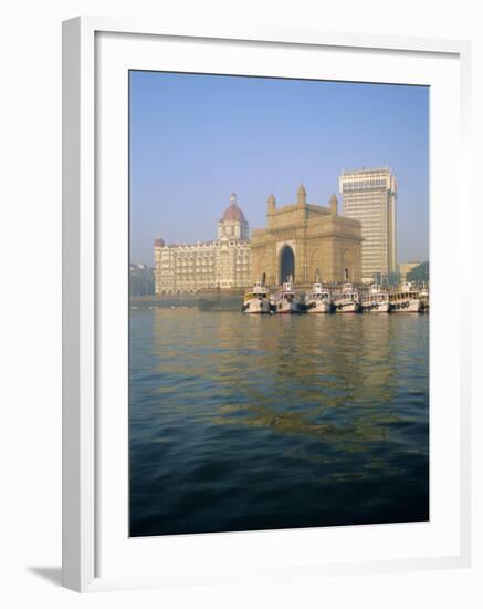 Gateway of India Arch and Taj Mahal Intercontinental Hotel, Mumbai, Maharashtra State, India-Gavin Hellier-Framed Photographic Print