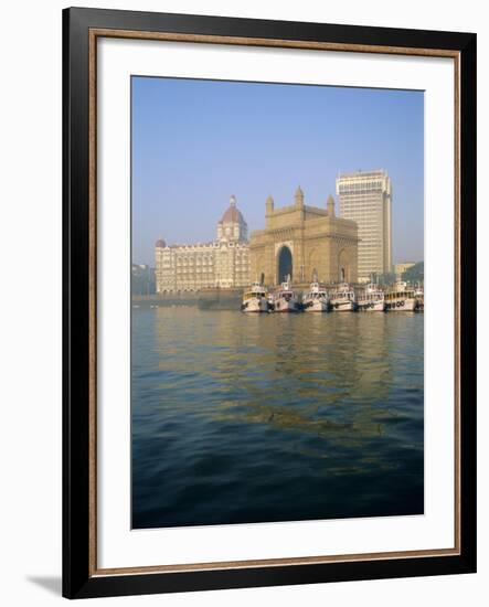 Gateway of India Arch and Taj Mahal Intercontinental Hotel, Mumbai, Maharashtra State, India-Gavin Hellier-Framed Photographic Print