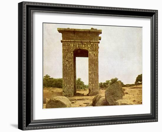 Gateway of Ptolemy II at Karnak-English Photographer-Framed Giclee Print