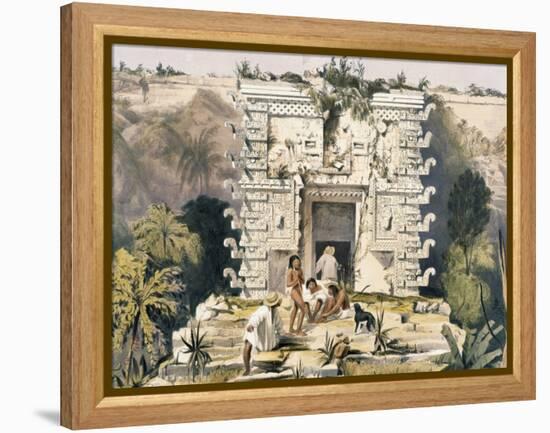 Gateway of the Great Teocallis, from 'Views of Ancient Monuments in Central America, Chiapas and…-Frederick Catherwood-Framed Premier Image Canvas