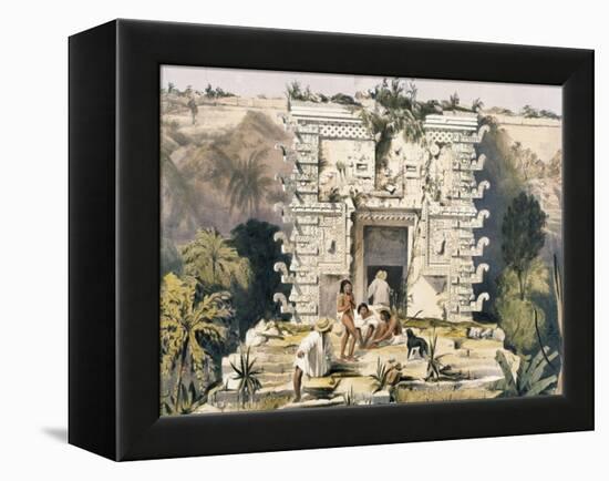 Gateway of the Great Teocallis, from 'Views of Ancient Monuments in Central America, Chiapas and…-Frederick Catherwood-Framed Premier Image Canvas