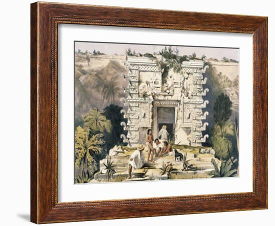 Gateway of the Great Teocallis, from 'Views of Ancient Monuments in Central America, Chiapas and…-Frederick Catherwood-Framed Giclee Print