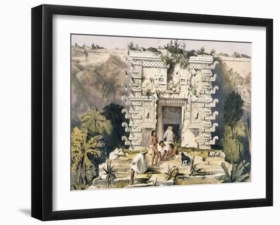 Gateway of the Great Teocallis, from 'Views of Ancient Monuments in Central America, Chiapas and…-Frederick Catherwood-Framed Giclee Print