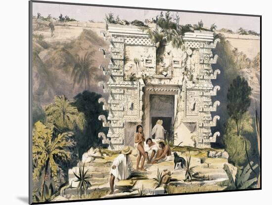 Gateway of the Great Teocallis, from 'Views of Ancient Monuments in Central America, Chiapas and…-Frederick Catherwood-Mounted Giclee Print