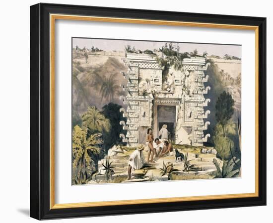 Gateway of the Great Teocallis, from 'Views of Ancient Monuments in Central America, Chiapas and…-Frederick Catherwood-Framed Giclee Print