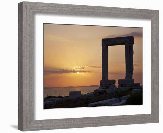 Gateway, Temple of Apollo, Archaeological Site, Naxos, Cyclades, Greek Islands, Greece, Europe-Tuul-Framed Photographic Print