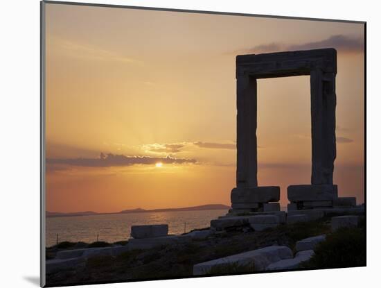 Gateway, Temple of Apollo, Archaeological Site, Naxos, Cyclades, Greek Islands, Greece, Europe-Tuul-Mounted Photographic Print