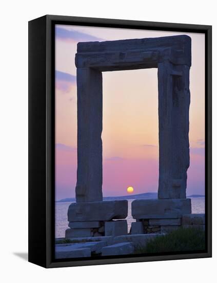 Gateway, Temple of Apollo, Archaeological Site, Naxos, Cyclades, Greek Islands, Greece, Europe-Tuul-Framed Premier Image Canvas