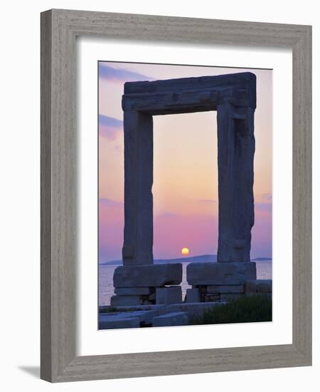 Gateway, Temple of Apollo, Archaeological Site, Naxos, Cyclades, Greek Islands, Greece, Europe-Tuul-Framed Photographic Print