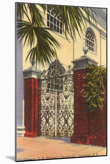 Gateway to St. Michael's Church, Charleston, South Carolina-null-Mounted Art Print