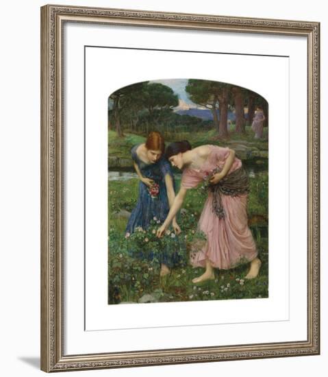 Gather Ye Rosebuds While Ye May, 1909-John William Waterhouse-Framed Premium Giclee Print