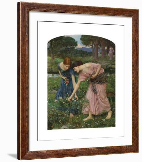 Gather Ye Rosebuds While Ye May, 1909-John William Waterhouse-Framed Premium Giclee Print