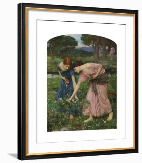 Gather Ye Rosebuds While Ye May, 1909-John William Waterhouse-Framed Premium Giclee Print